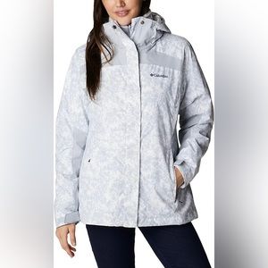 Columbia Women's Tunnel Falls Interchange Jacket, white & grey, great condition!